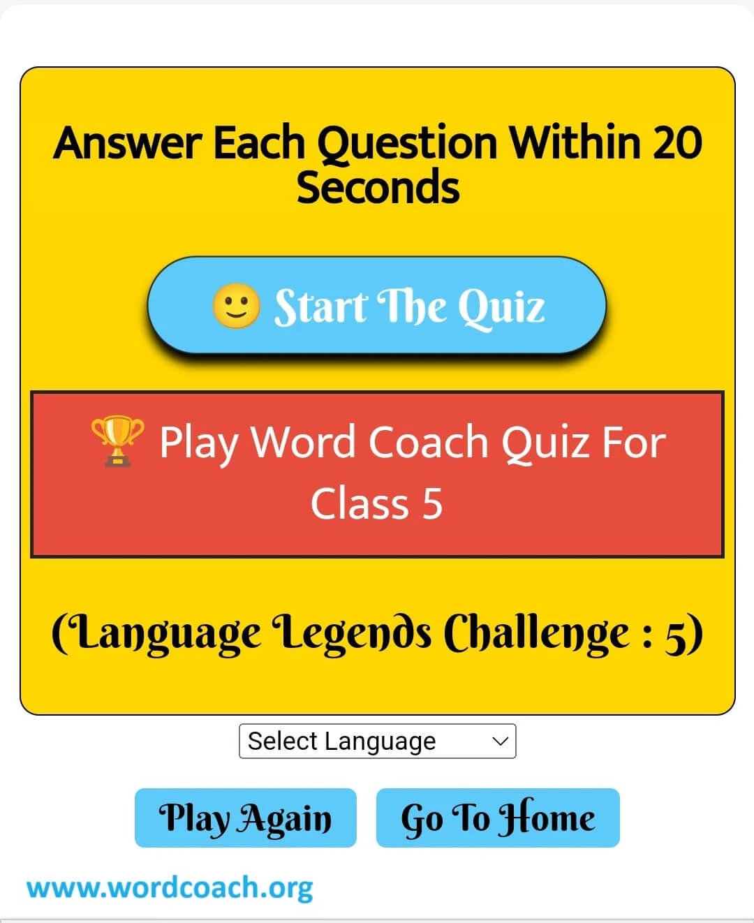 Experience The Magic Of Words With The Class 5 Word Coach Quiz. Play The Game Online For Free & Enjoy A Vocabulary Growth Journey Like Never Before - www.wordcoach.org