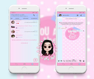 Girls Pink & Blue Theme For YOWhatsApp & Fouad WhatsApp By Ariana