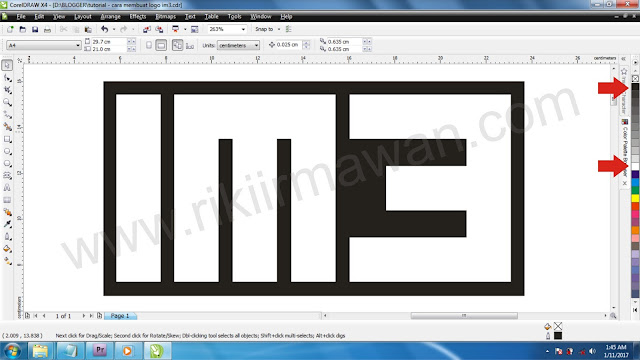 tutorial coreldraw - cara membuat logo im3