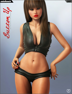 3d Models Art Zone - Button Up Outfit for Genesis 2 Female(s)