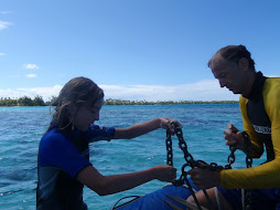 pulling up anchor from snorkelling
