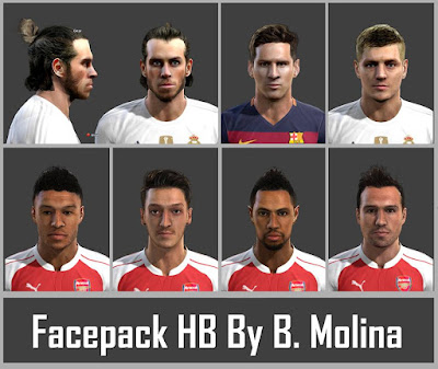 PES 2013 New Facepack HB 2015 by B. Molina