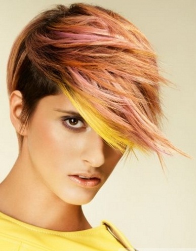 Voguish Colorful Hair Highlights 2014