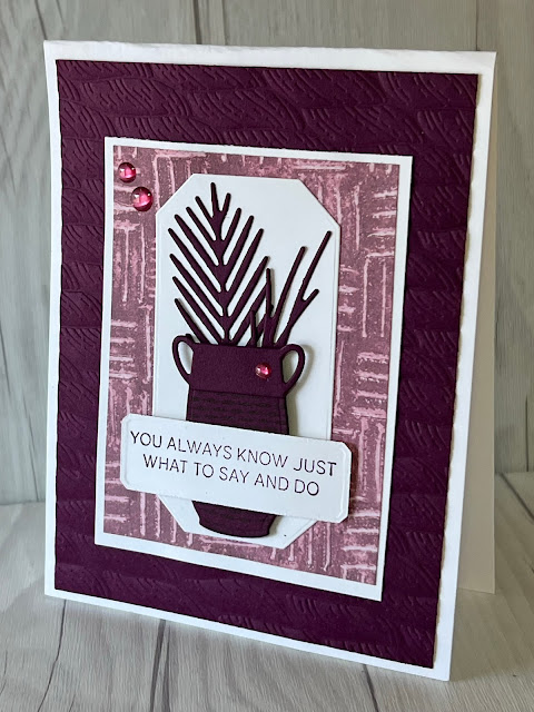 Greeting card using Earthen Textures bundle from Stampin' Up!