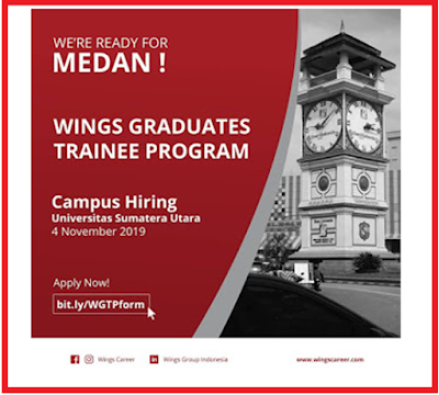 Rekrutmen Kerja Medan November 2019 PT Wing Surya