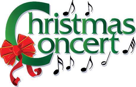 graphical lettering displaying the words Christmas concert