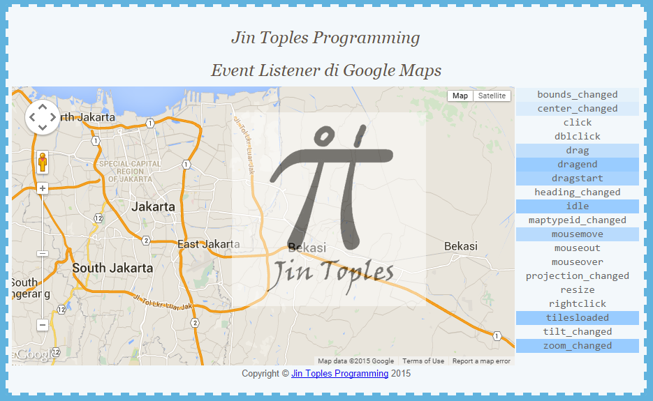 Event Listener Di Google Maps  Jin Toples Programming