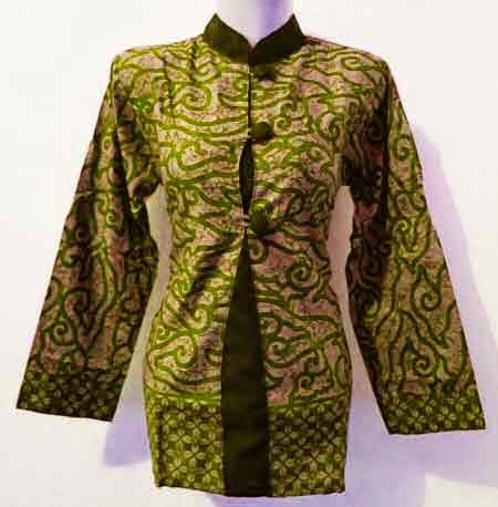  Model  baju  batik  seragam  kantor  wanita