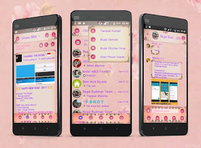 BBM Mod Droid Chat Rose Theme V3.2.0.6 Apk Terbaru