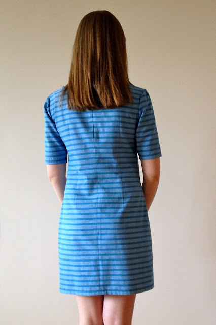 Diary of a Chain Stitcher: Theory Striped Linen Laurel Dress from Colette Patterns