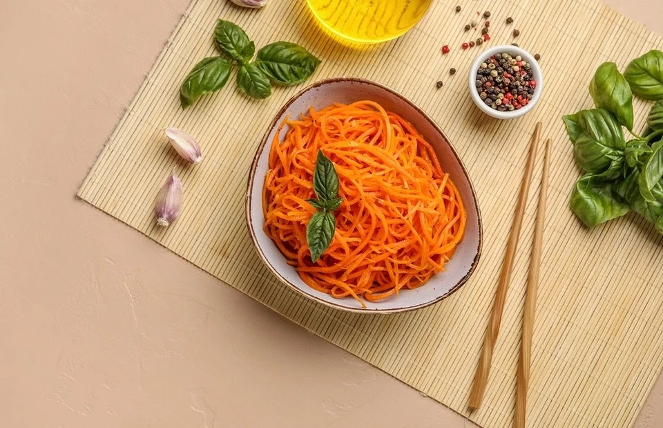 Korean carrot salad recipe with photo