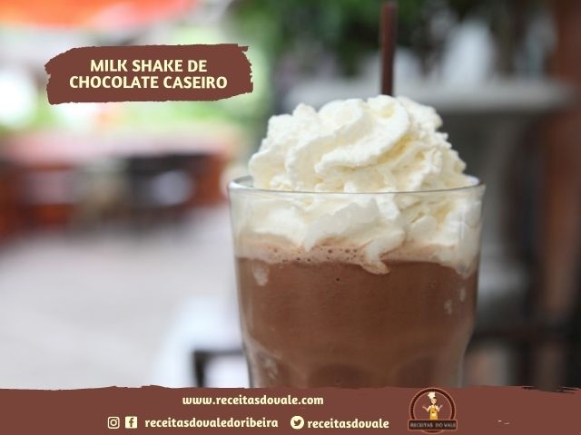 Receita de Milk Shake de Chocolate Caseiro