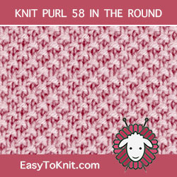 Moss Knit Purl, easy to knit in the round