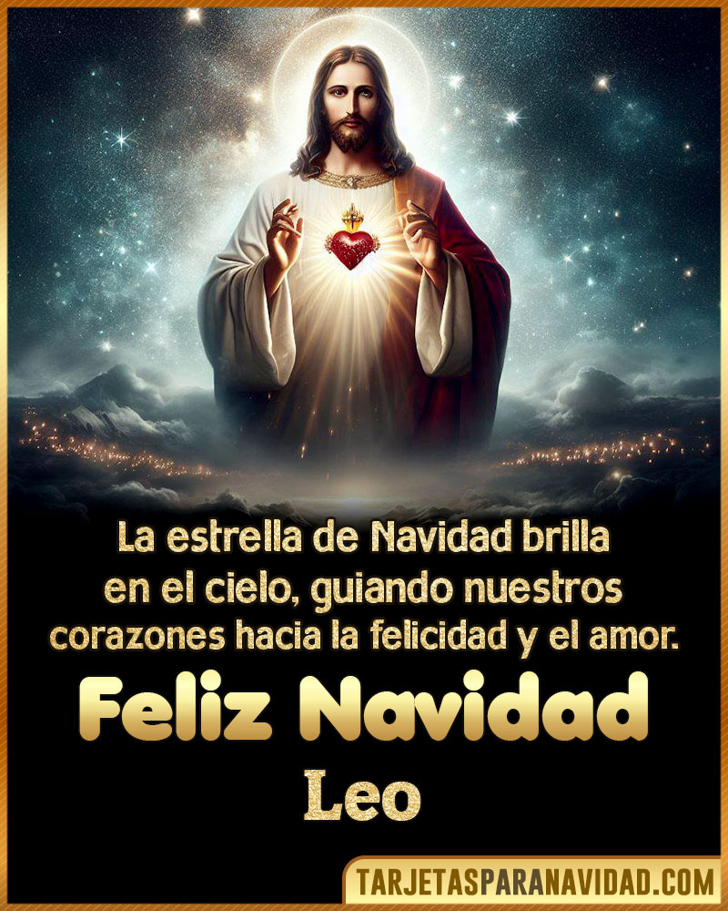 Tarjetas de navidad cristianas para Leo