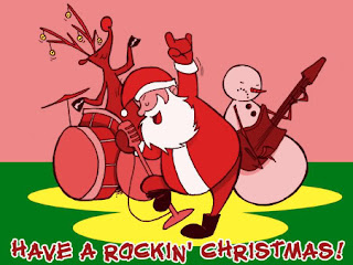 Rockin Santa Christmas Wallpaper