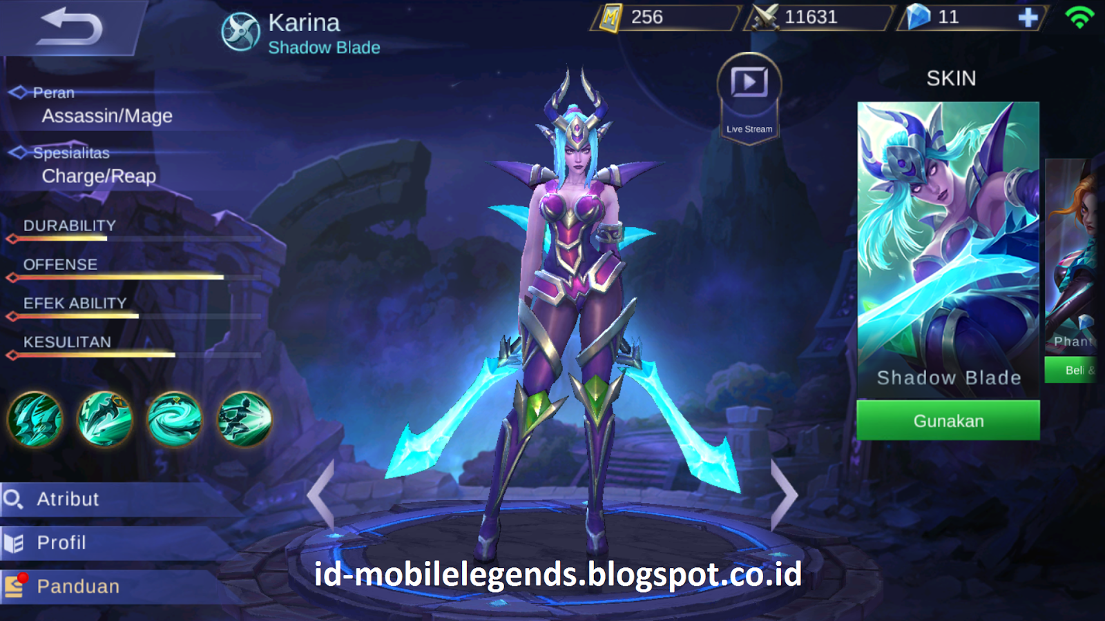 Item Build Karina Mobile Legends ID MOBILELEGENDSCOM