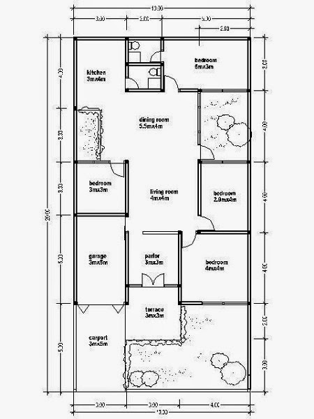 Desain Rumah Minimalis 1 Lantai 10 X 20 - MODEL RUMAH UNIK