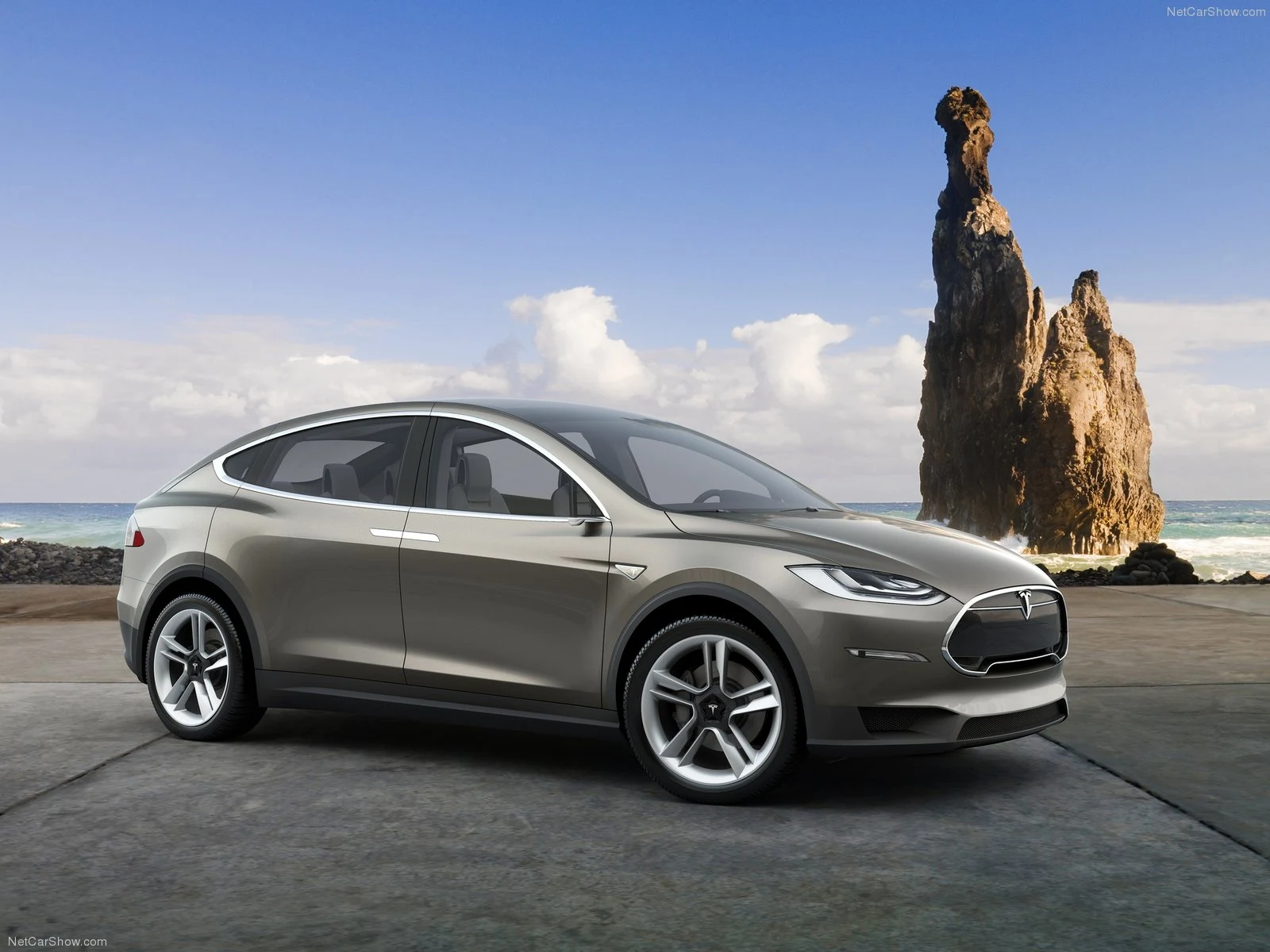 Hình ảnh xe điện Tesla Model X Prototype 2012 & nội ngoại thất