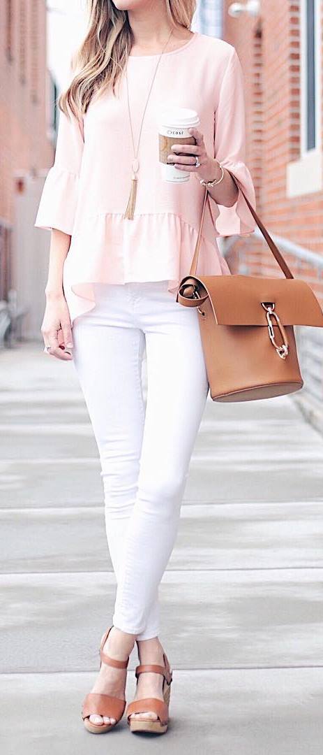 casual style addiction: top + bag + pants