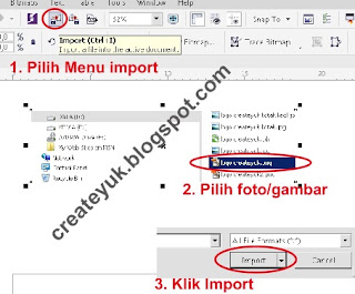 cara import foto atau gambar pada corel draw