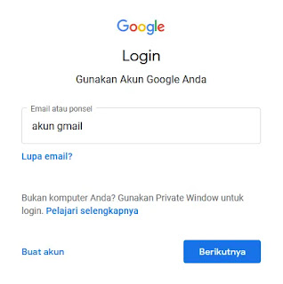 Akses dengan Email