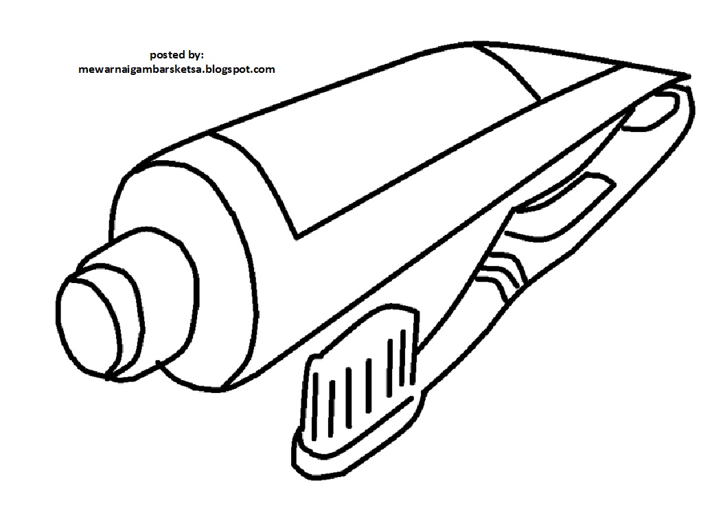  Mewarnai  Gambar Mewarnai  Gambar Sketsa Pasta Gigi  1