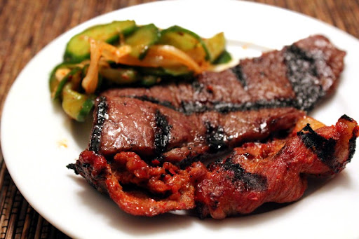 Kalbi with Cab Cooks' Korean Cucumber Salad