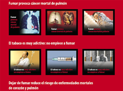 Imágenes impactantes de los daños producidos por el tabaco sobre la salud, RD 639/2010