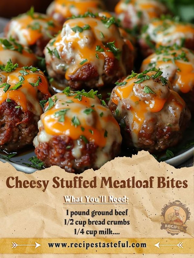 Cheesy Stuffed Meatloaf Bites