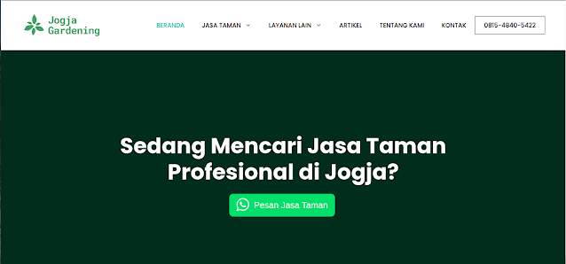 Tampak situs website Jogja Gardening, foto: screenshots