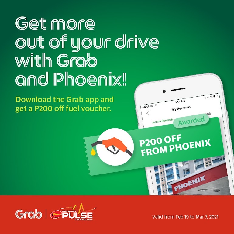 Download Grab app and get FREE P200 Phoenix voucher