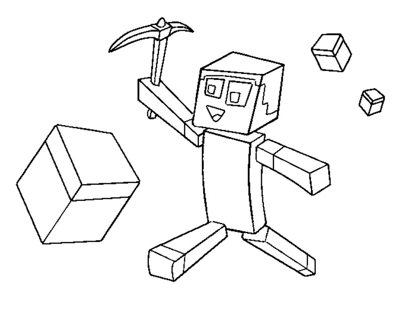 Printable Minecraft 3 Coloring Page title=