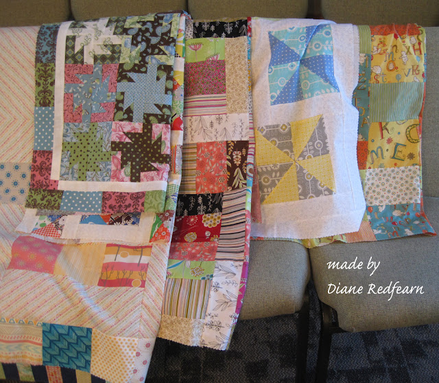 Diane Redfearn made sampler quilts from pre-cut fabric