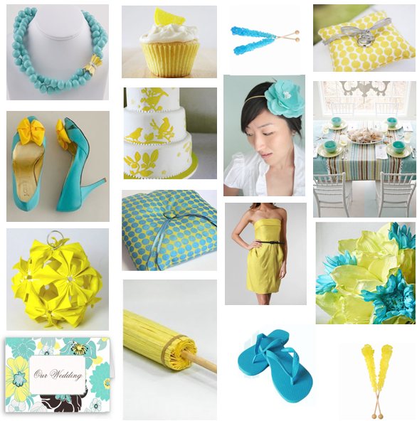 Turquoise and Yellow Wedding Inspiration