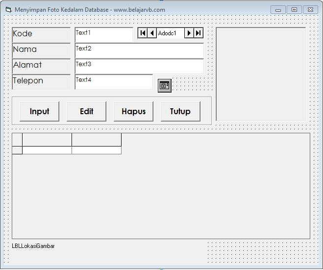 Cara Menyimpan Foto Kedalam Database VB 6.0