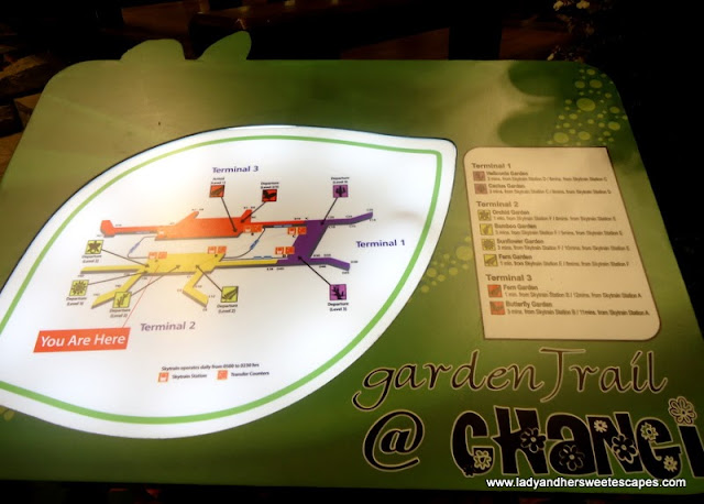 map of Different Gardens in Changi Airport Singapore