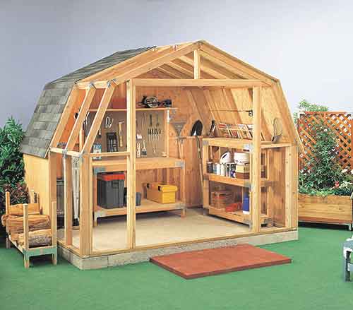 ... Plans | How to Build Gambrel Roof Sheds Step by Step Instructions