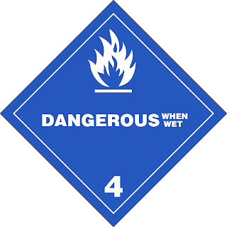 DOT Class 4 Dangerous When Wet Label