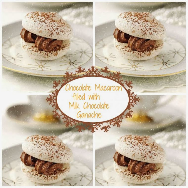 Chocolate Macaroon Filled With Milk Chocolate Ganache.