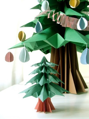 origami christmas tree