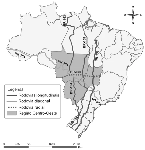 ENEM 2020: O mapa e o texto se complementam indicando que a expansão das rodovias se deu como resposta ao(à)