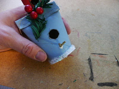 that artist woman: How to Make a Christmas Birdhouse Ornament