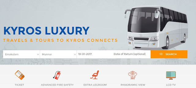 kyros connects new luxury ac bus services between tourist destianitons of kera