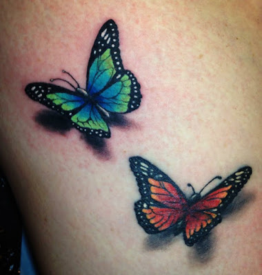 3D butterfly tattoo