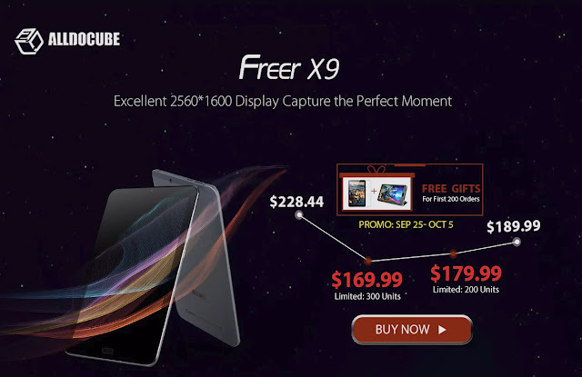 【CUBE Freer X9】8.9インチ2560×1600の超高解像度ディスプレイ搭載！ハイスペックなAndroidタブ、CUBE Freer X9が169ドルで登場！