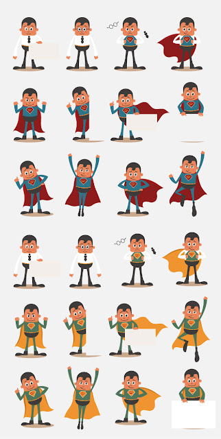 تحميل فيكتور مجاني designtnt-vector-superhero