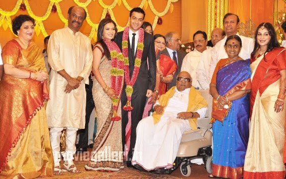 Surya Soundarya Rajinikanth wedding reception Stills