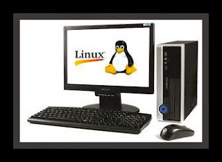 imagem contendo a logotipo do linux em um computador