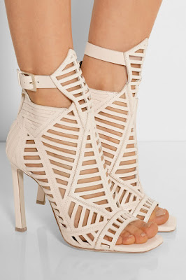 Daniele Michetti White Caged High Heeled Sandals