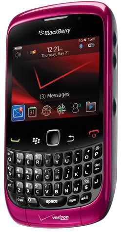 The pink BlackBerry Curve 9330
